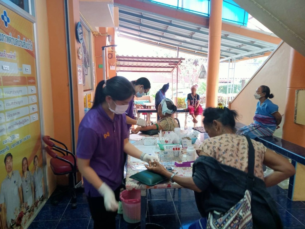 18 มี.ค.68 รพ.สต.บ้านสันป่าไร่ เจาะเลือดผู้ป่วยโรคความดันโลหิตสูง กลุ่ม 3 จำนวน 24 ราย