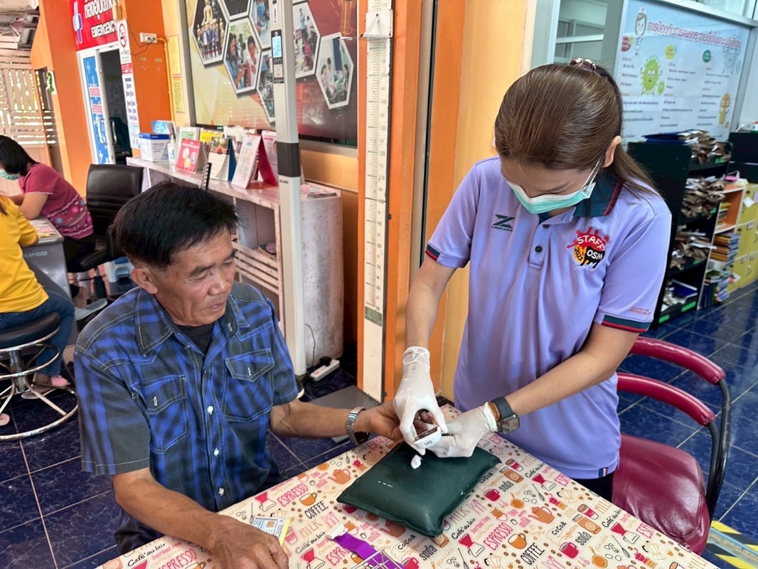 20 พ.ค.68 รพ.สต.บ้านสันป่าไร่ วัดความดันโลหิต ผู้ป่วยโรคความดันโลหิตสูง (กลุ่ม 2) จำนวน 48 ราย และเจาะเลือด จำนวน 19 ราย