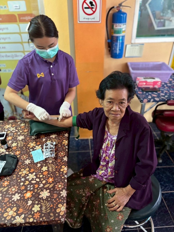 19 ส.ค.68 รพ.สต.บ้านสันป่าไร่ ให้บริการ เจาะเลือด ตรวจวัดความดันโลหิต ผู้ป่วย NCD กลุ่มที่ 3 (โรคความดันโลหิตสูง) จำนวน 52 ราย