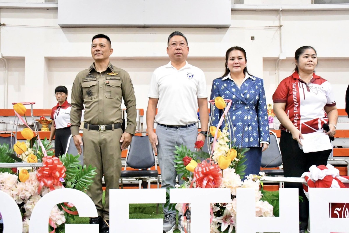 นายกจอย เปิดอาคารโรงพละศึกษา 1,000 ที่นั่ง ให้คณะครูและนักเรียนโรงเรียนมัธโนทัย ใช้ในการแข่งขันกีฬาสีภายใน ประจำปี 2568