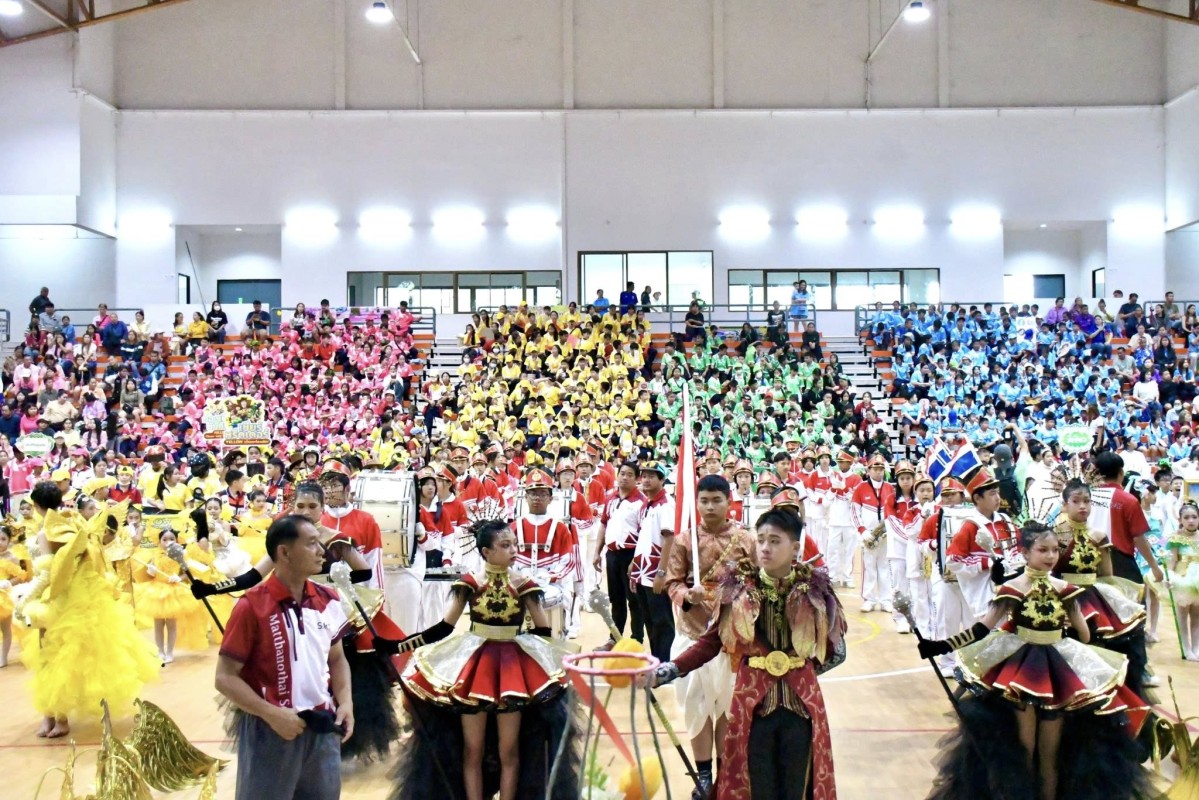 นายกจอย เปิดอาคารโรงพละศึกษา 1,000 ที่นั่ง ให้คณะครูและนักเรียนโรงเรียนมัธโนทัย ใช้ในการแข่งขันกีฬาสีภายใน ประจำปี 2568