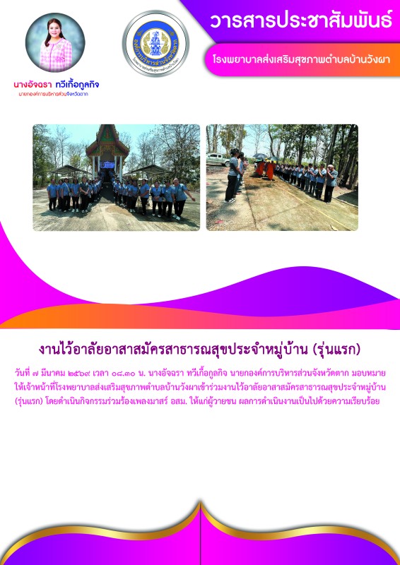 วันที่ 7 มีนาคม 2569 (บ้านวังผา)