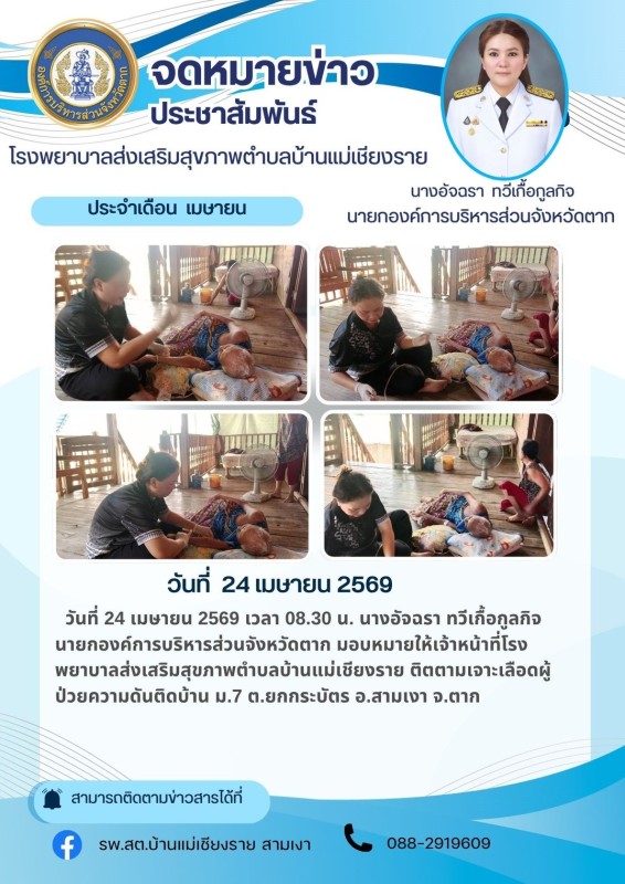 วันที่ 24 เมษายน 2569 (บ้านแม่เชียงราย)