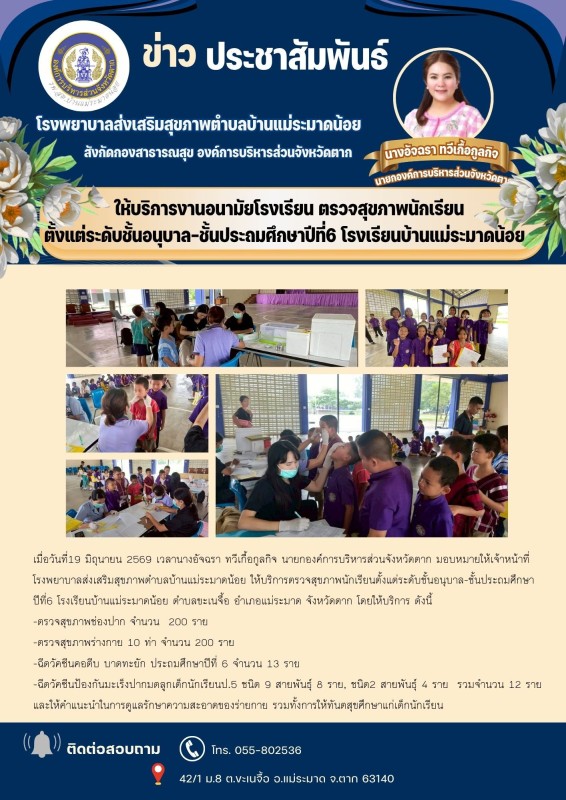 วันที่ 19 มิถุนายน 2569 (บ้านแม่ระมาดน้อย)