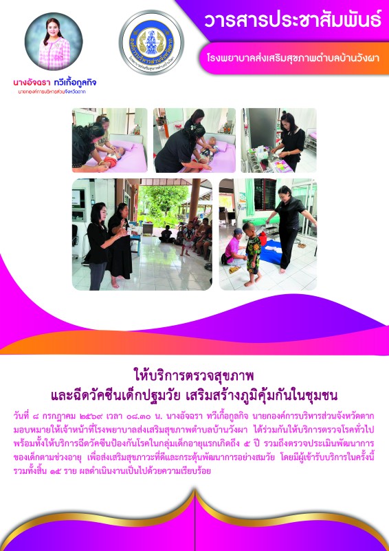 วันที่ 8 กรกฎาคม 2569 (บ้านวังผา)