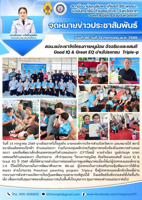 วันที่ 14 กรกฎาคม 2569 (สอน. ต.แม่จะเรา)
