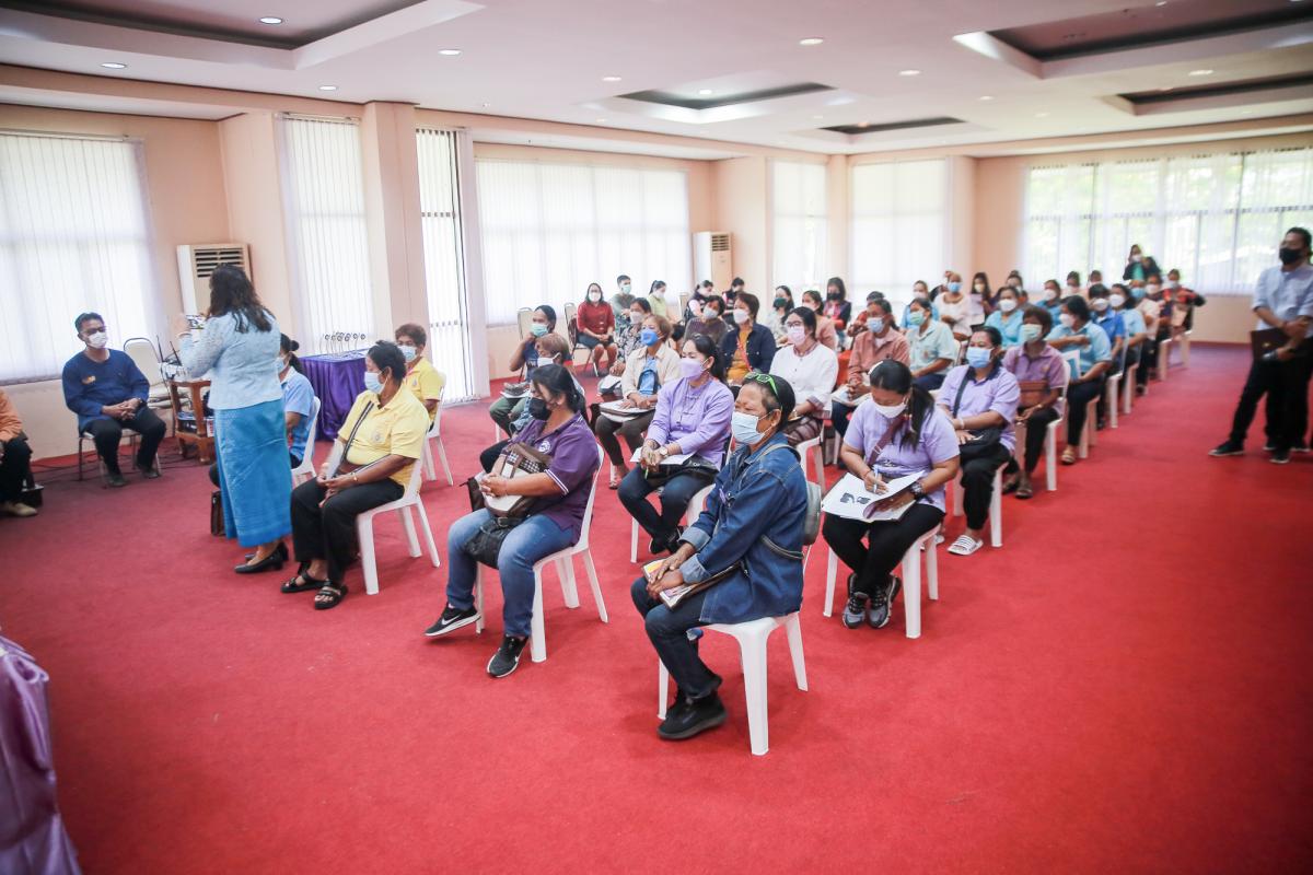 เป็นประธานในพิธีเปิดโครงการฝึกอบรมเสริมสร้างครอบครัวเข้มแข็งของสตรีและบุคคลในครอบครัว ประจำปีงบประมาณ พ.ศ. 2565 รุ่นที่ 1