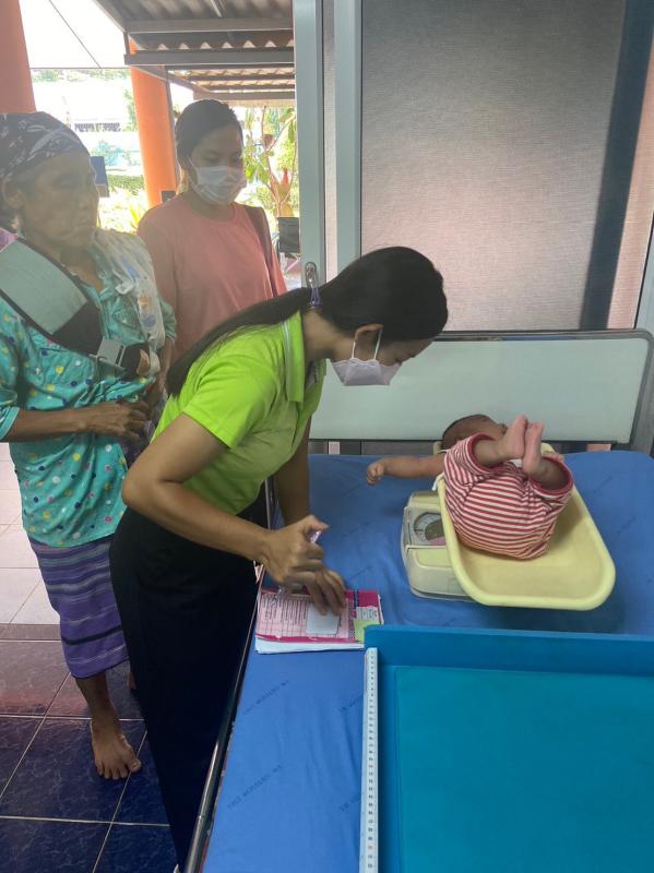 10/5/66 ช่วงเช้า รพ.สต.บ้านสันป่าไร่ ฉีดวัคซีนเด็กอายุ 0-5 ปี,ตรวจสุขภาพช่องปาก/เคลือบฟลูออไรด์,เจาะเลือดตรวจ hct ,จ่ายยา para/ferrous syr ,ยืนยันตัวตน(Authen) จำนวน 30 ราย