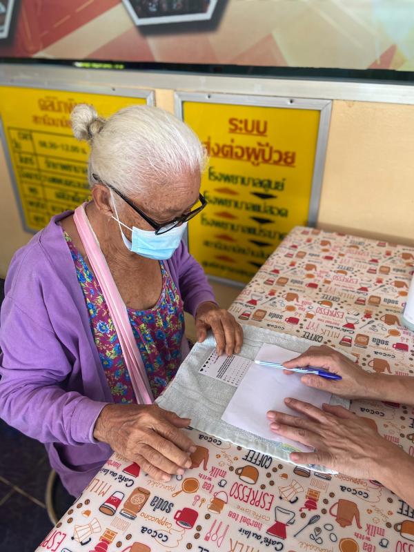 9/6/66 รพ.สต.บ้านสันป่าไร่ร่วมกับรพ.แม่ระมาด ให้บริการตรวจตา ตรวจVA , PH  , วัดความดันลูกตาและรับแว่นตา ในผู้สูงอายุ จำนวน 23 คน