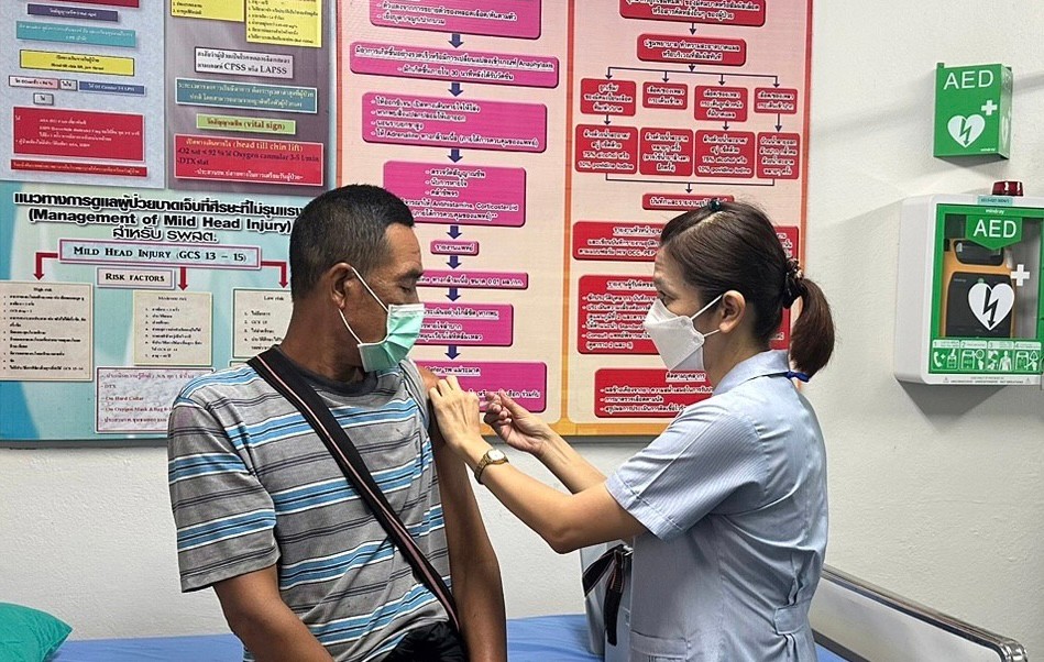 26/6/66 รพ.สต.บ้านสันป่าไร่ รณรงค์ฉีดวัคซีนป้องกันไข้หวัดใหญ่ กลุ่มเสี่ยงสิทธิ์เบิกได้ 9 ราย สรุปยอดรวม 157 ราย