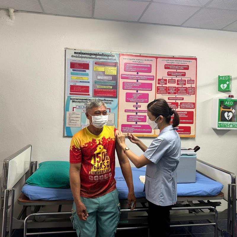 26/6/66 รพ.สต.บ้านสันป่าไร่ รณรงค์ฉีดวัคซีนป้องกันไข้หวัดใหญ่ กลุ่มเสี่ยงสิทธิ์เบิกได้ 9 ราย สรุปยอดรวม 157 ราย