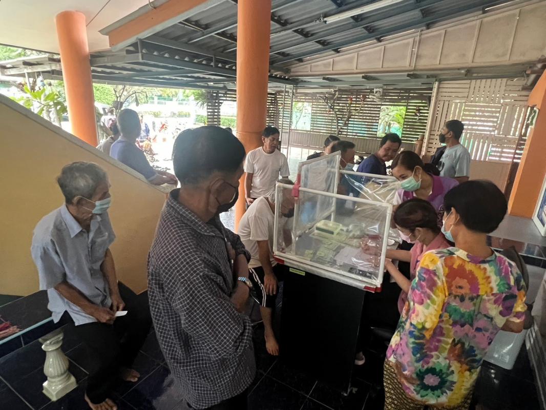 22/8/66 รพ.สต.บ้านสันป่าไร่ เจาะเลือด วัดความดันโลหิต ชั่งน้ำหนัก pt NCD กลุ่มที่ 2 (HTไทย) จำนวน 50 ราย