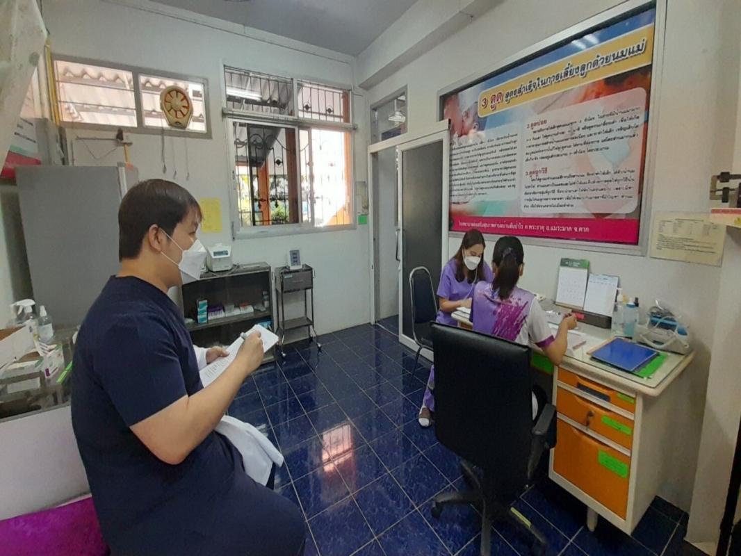 12/12/66 รพ.สต.บ้านสันป่าไร่ รับการประเมินหน่วยบริการเจาะเลือดเก็บตัวอย่างและนำส่งตัวอย่างนอกโรงพยาบาลเพื่อสนับสนุนโครงการลดความแออัดกระทรวงสาธารณสุข จากทีมเทคนิคการแพทย์ รพ.แม่ระมาด