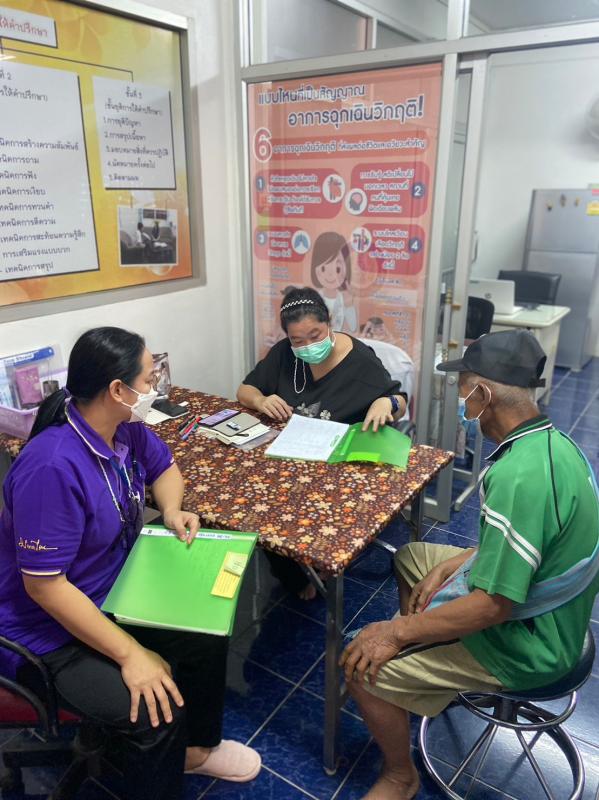 26/12/66 ช่วงบ่าย รพ.สต.บ้านสันป่าไร่ จ่ายยาผู้ป่วยโรคความดันโลหิตสูง กลุ่มที่ 3 จำนวน 48 case มีการแจ้งผล screening lab และ ,EKG โดยแพทย์ รพ.แม่ระมาด , ตรวจนับจำนวนยาและทบทวนความเข้าใจการทานยาก่อนกลับบ้าน