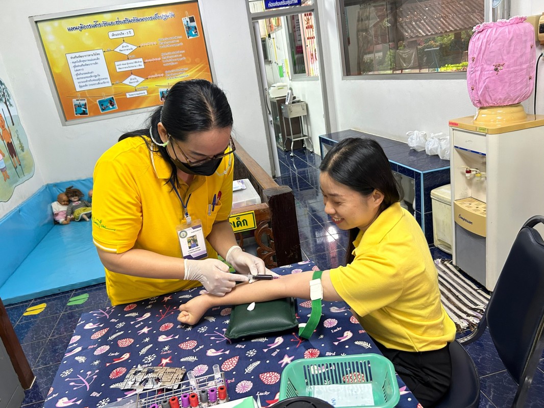 18 มี.ค.67 เวลา 07.30 น.รพ.สต.บ้านสันป่าไร่ เจาะเลือดตรวจสุขภาพ เจ้าหน้าที่ ประจำปี 2567 จำนวน 8 ราย