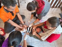 14 พ.ย.67 รพ.สต.บ้านสันป่าไร่ ออกหน่วยฉีดวัคซีนเด็กอายุ 2 เดือน ถึง 4 ปี และ นร.ป.6 หมู่ 6 บ้านห้วยกระทิง จำนวน 24 ราย พร้อมทั่งเจาะเลือดตรวจ hct , จ่ายยา para syr , ferrous syr และ ยืนยันตัวตน(Authen)