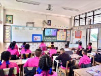 2/12/67 รพ.สต.บ้านสันป่าไร่ร่วมกับโรงเรียนบ้านป่าไร่เหนือ ให้ความรู้แก่เด็กนักเรียน เนื่องในวันเอดส์โลก