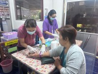 21 ม.ค.68 รพ.สต.บ้านสันป่าไร่ ให้บริการเจาะเลือด,วัดความดันโลหิต ผู้ป่วยเบาหวาน