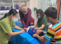 รพ.สต.บ้านสันป่าไร่ ฉีดวัคซีนเด็กอายุ0-5ปี,ตรวจสุขภาพช่องปาก,เคลือบฟลูออไรด์,เจาะเลือดตรวจhct,จ่ายยาpara syr,ferrous syr และแจกของให้เด็ก ๆ ทุกคน