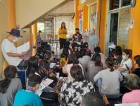 6/3/66 ช่วงบ่าย รพ.สต.บ้านสันป่ระาไร่ ปชุมประจำเดือน อสม. เน้นย้ำเรื่องงาน คบส.,โรคไข้เลือดออก , รายงานประจำเดือน , การตรวจมะเร็งปากมดลูก และชี้แจง/หารือเรื่องการจัดงานกีฬา อสม.