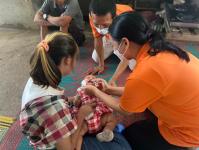 11/5/66 จนท.รพ.สต.บ้านสันป่าไร่ ออกหน่วยฉีดวัคซีนเด็กอายุ 0-5 ปี,เจาะเลือดตรวจ hct ,จ่ายยา para/ferrous syr ,ยืนยันตัวตน(Authen) พื้นที่ หมู่ 6 บ้านห้วยกระทิง ต.พระธาตุ