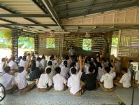 19/6/66 จนท.รพ.สต.บ้านสันป่าไร่ให้ความรู้แก่นักเรียนชั้นมัธยมศึกษาปีที่1-3 รร.บ้านสันป่าไร่ เรื่องการควบคุมป้องกันโรคไข้เลือดออก โรคมาลาเรีย โรคโควิดและงานสุขภาพจิต พร้อมทั้งให้คำปรึกษาเด็กนักเรียนที่มีปัญหาด้านสุขภาพจิต