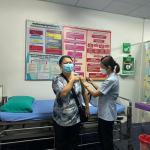 26/6/66 รพ.สต.บ้านสันป่าไร่ รณรงค์ฉีดวัคซีนป้องกันไข้หวัดใหญ่ กลุ่มเสี่ยงสิทธิ์เบิกได้ 9 ราย สรุปยอดรวม 157 ราย