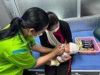 12/7/66 รพ.สต.บ้านสันป่าไร่ ให้บริการฉีดวัคซีนเด็กอายุ 0-5 ปี จำนวน 29 ราย และมีบริการเคลือบฟลูออไรด์/ให้ความรู้เรื่องการดูแลสุขภาพช่องปาก , การยืนยันตัวตน(Authentication) , เจาะเลือดตรวจความเข้มข้นของเลือด(Hct) , จ่ายยา Para syr/Ferrous syr