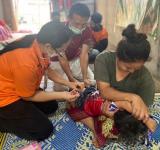 13/7/66 รพ.สต.บ้านสันป่าไร่ ออกหน่วยฉีดวัคซีนเด็กอายุ 0-5 ปี ที่ หมู่ 6 บ้านห้วยกระทิง จำนวน 7 ราย มีการเจาะเลือดตรวจความเข้มข้นของเลือด(Hct) , จ่ายยา para syrferrous syr