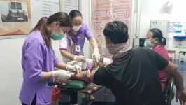 18/7/66 รพ.สต.บ้านสันป่าไร่ เจาะเลือด , วัดความดันโลหิต ผู้ป่วยโรคเบาหวาน ที่รับยาที่ รพ.สต.บ้านสันป่าไร่ จำนวน 20 ราย