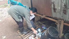 25/7/66 จนท.รพ.สต.บ้านสันป่าไร่ร่วมกับอสม.ม.5บ้านสันป่าไร่ ควบคุมโรคไข้เลือดออกรอบที่1เคสนางซานดาอ่อง