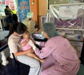 9866 รพ.สต.บ้านสันป่าไร่ ให้บริการฉีดวัคซีนเด็ก อายุ 0-5 ปี จำนวน 23 คน และตรวจสุขภาพช่องปาก , เคลือบฟลูออไรด์ , เจาะเลือดตรวจ Hct , จ่ายยา para syr และ ferrous syr