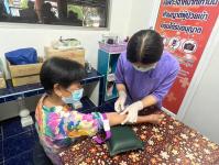 22/8/66 รพ.สต.บ้านสันป่าไร่ เจาะเลือด วัดความดันโลหิต ชั่งน้ำหนัก pt NCD กลุ่มที่ 2 (HTไทย) จำนวน 50 ราย