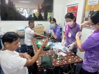 22/8/66 รพ.สต.บ้านสันป่าไร่ เจาะเลือด วัดความดันโลหิต ชั่งน้ำหนัก pt NCD กลุ่มที่ 2 (HTไทย) จำนวน 50 ราย