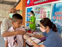 23/8/66 รพ.สต.บ้านสันป่าไร่ ติดตามฉีดวัคซีนนักเรียน (รอบสอง) จำนวน 5 โรงเรียน รวมนักเรียน 40 คน