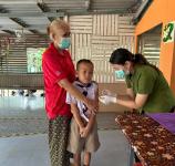 20/9/66 รพ.สต.บ้านสันป่าไร่ ฉีดวัคซีนนักเรียน (รอบที่ 3) จำนวน 5 โรงเรียน 42 คน