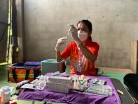 9/11/66 รพ.สต.บ้านสันป่าไร่ ออกหน่วยฉีดวัคซีนเด็กอายุ 2 เดือน ถึง 4 ปี เขต สสช.ห้วยกระทิง จำนวน 8 ราย และ เจาะเลือดตรวจ hct ,จ่ายยา para syr , ferrous syr