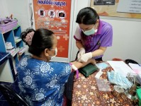 20 ก.พ.2567 รพ.สต.บ้านสันป่าไร่ เจาะเลือด , วัดความดันโลหิต , ตรวจปัสสาวะ ผู้ป่วยโรคความดันโลหิตสูง ที่รับยาที่ รพ.สต.บ้านสันป่าไร่ (กลุ่ม 2) จำนวน 51 ราย