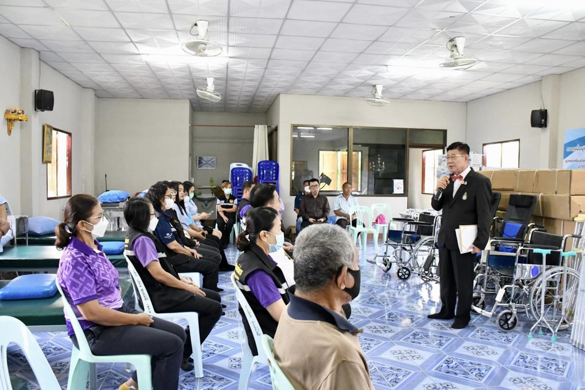นายกองค์การบริหารส่วนจังหวัดตาก เป็นประธานเปิดพิธีมอบอุปกรณ์เครื่องช่วยความพิการ ตามศูนย์สาธิตและธนาคารยืม - คืน กายอุปกรณ์ ประจำปีงบประมาณ พ.ศ.2566 โรงพยาบาลแม่สอด อำเภอแม่สอด จังหวัดตาก ณ ศูนย์สุขภาพชุมชน ตำบลพะวอ อำเภอแม่สอด จังหวัดตาก 