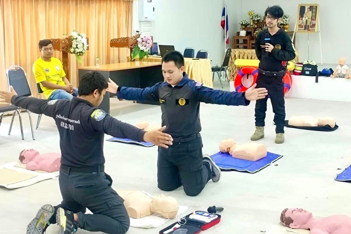 ฝ่ายป้องกันและบรรเทาสาธารณภัย อบจ.ตาก สนับสนุนวิทยากรในโครงการ "ตะโกน โยน ยื่น"