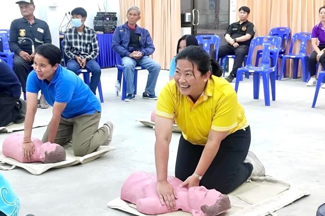 ฝ่ายป้องกันและบรรเทาสาธารณภัย อบจ.ตาก สนับสนุนวิทยากรในโครงการ "ตะโกน โยน ยื่น"