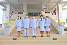 พิธีทำบุญตักบาตรถวายพระราชกุศล เนื่องในวันคล้ายวันพระบรมราชสมภพ พระบาทสมเด็จพระบรมชนกาธิเบศร มหาภูมิพลอดุลยเดชมหาราช บรมนาถบพิตร วันชาติ และวันพ่อแห่งชาติ 5 ธันวาคม 2563