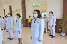 พิธีวางพานพุ่มและพิธีถวายบังคม เนื่องในวันคล้ายวันพระบรมราชสมภพ พระบาทสมเด็จพระบรมชนกาธิเบศร มหาภูมิพลอดุลยเดชมหาราช บรมนาถบพิตร วันชาติ และวันพ่อแห่งชาติ 5 ธันวาคม 2563 
