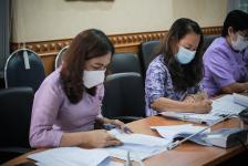 นางวันทนา วิรัชเกษม รองปลัดองค์การบริหารส่วนจังหวัดตาก รักษาราชการแทนปลัดองค์การบริหารส่วนจังหวัดตาก เป็นประธานการประชุมคณะกรรมการพิจารณาคุณสมบัติและกลั่นกรองความดีความชอบของบุคลากรในสังกัดองค์การบริหารส่วนจังหวัดตาก