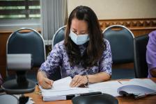 นางวันทนา วิรัชเกษม รองปลัดองค์การบริหารส่วนจังหวัดตาก รักษาราชการแทนปลัดองค์การบริหารส่วนจังหวัดตาก เป็นประธานการประชุมคณะกรรมการพิจารณาคุณสมบัติและกลั่นกรองความดีความชอบของบุคลากรในสังกัดองค์การบริหารส่วนจังหวัดตาก