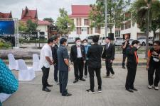 นายกองค์การบริหารส่วนจังหวัดตาก ในฐานะผู้อำนวยการอุทยานธรณีไม้กลายเป็นหินตาก ร่วมงานแถลงข่าวเตรียมจัดงาน “บันทึกสถิติโลก ไม้กลายเป็นหินที่ยาวที่สุดในโลก”