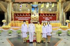 เลขานุการนายกองค์การบริหารส่วนจังหวัดตาก ร่วมพิธีถวายเครื่องราชสักการะและวางพานพุ่ม และพิธีจุดเทียนถวายพระพรชัยมงคล เนื่องในโอกาสวันเฉลิมพระชนมพรรษา 28 กรกฎาคม 2566 