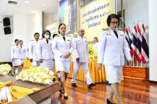 อบจ.ตาก เข้าร่วมพิธีวางพานพุ่มดอกไม้ เนื่องในวันพระบิดาแห่งฝนหลวง 