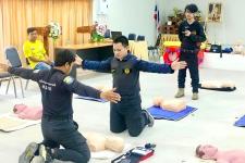 ฝ่ายป้องกันและบรรเทาสาธารณภัย อบจ.ตาก สนับสนุนวิทยากรในโครงการ "ตะโกน โยน ยื่น"