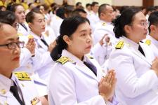 ร่วมพิธีเจริญพระพุทธมนต์และทําบุญตักบาตร (ข้าวสาร อาหารแห้ง) ถวายพระราชกุศล เฉลิมพระเกียรติพระบาทสมเด็จพระเจ้าอยู่หัว เนื่องในโอกาสวันเฉลิมพระชนมพรรษา ๒๘ กรกฎาคม ๒๕๖๘ 